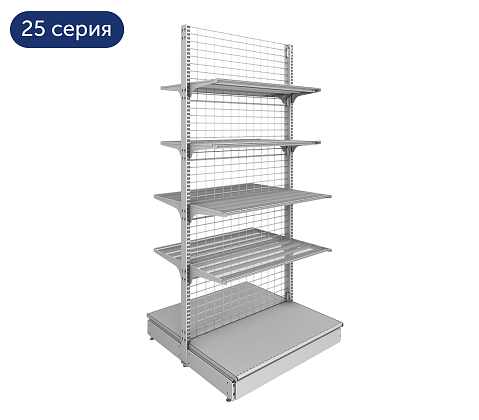 Стеллаж островной сетчатый 25 серия 