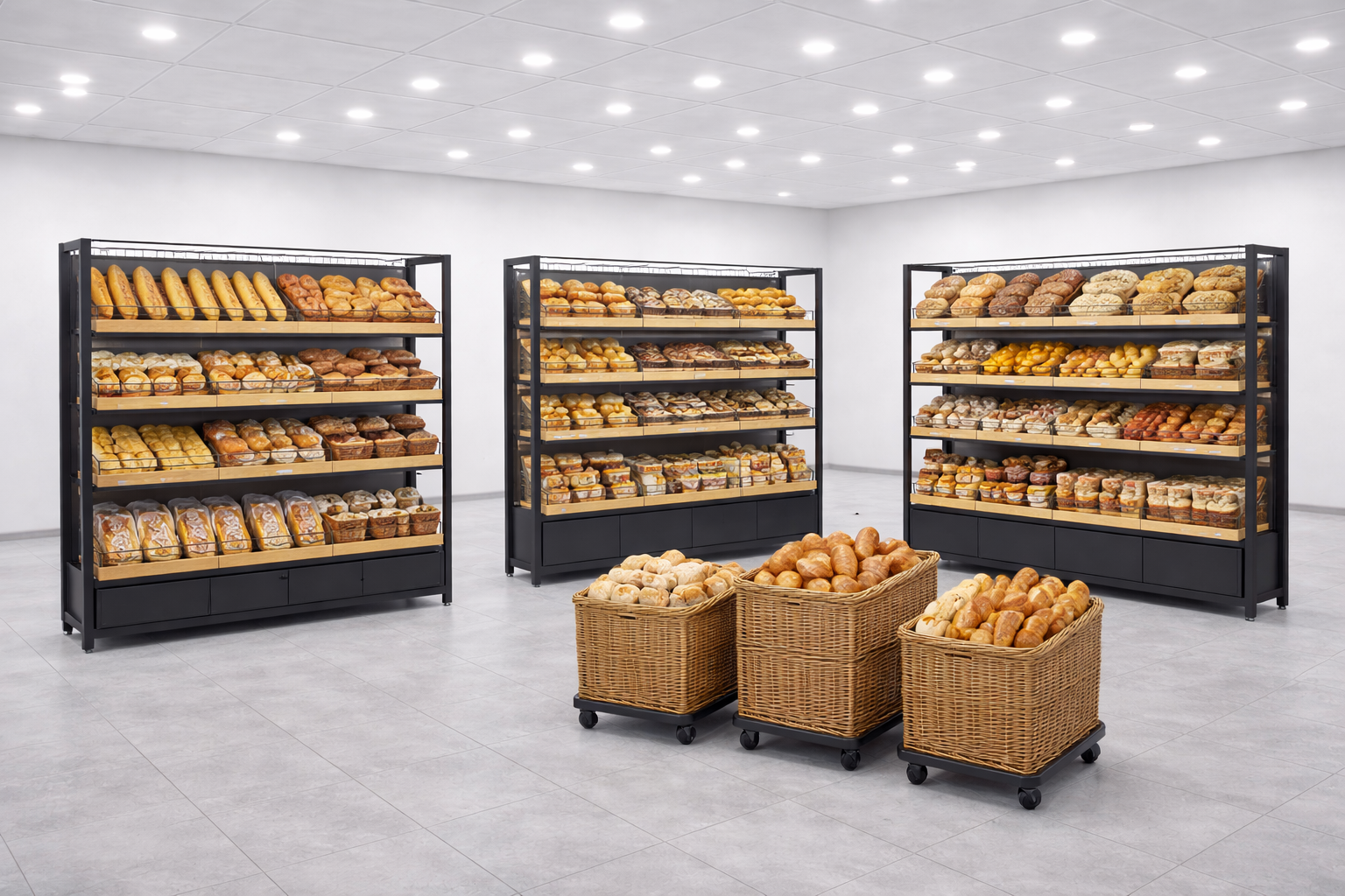 Стеллажи для хлеба и выпечки