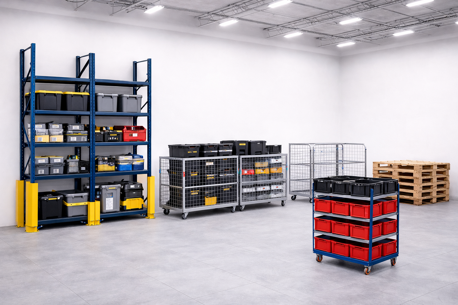 Дополнительное оборудование для металлических стеллажей