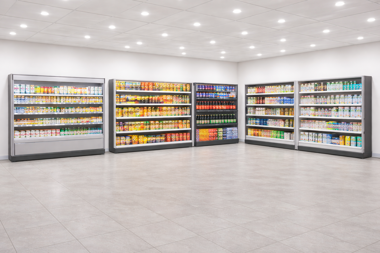 Пристенные торговые стеллажи