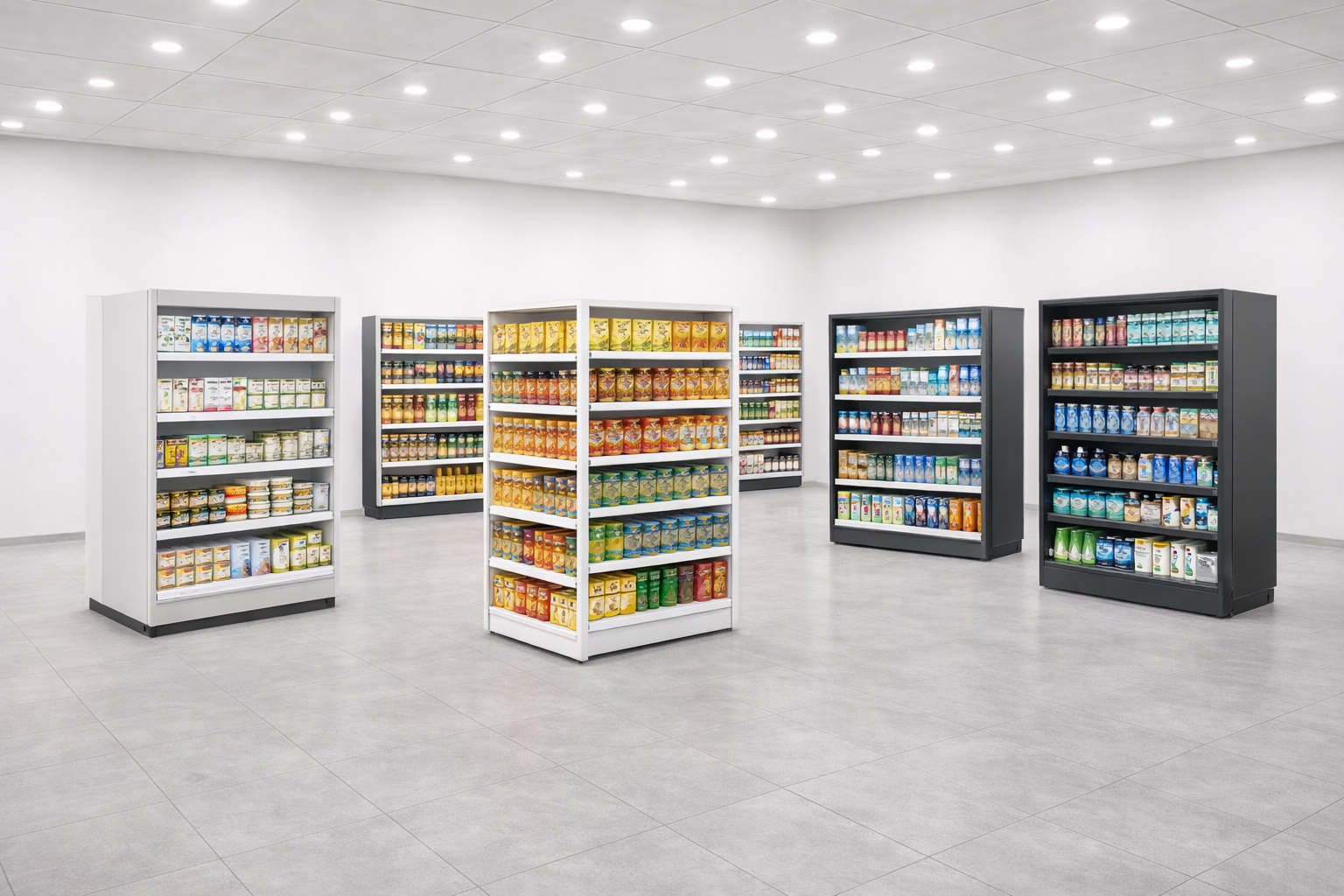 Торцевые торговые стеллажи