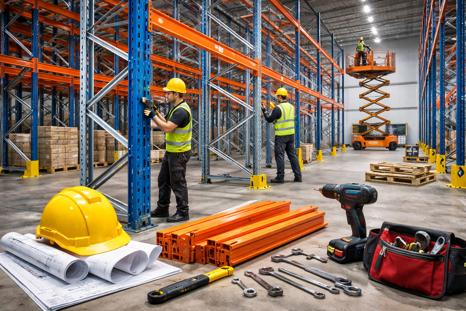 Монтаж стеллажей